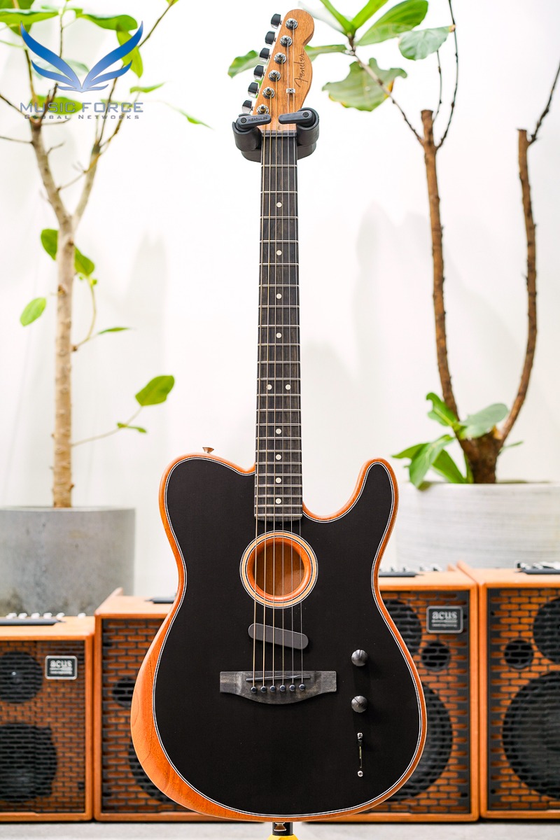 Fender USA Acoustasonic Telecaster- Black w/Ebony FB (2020년산/신품) 펜더 아메리칸 어쿠스타소닉 텔레캐스터 - 209334A