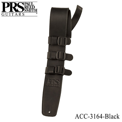 PRS Leather Tri-Buckle Strap (Black) ACC-3164-BLK